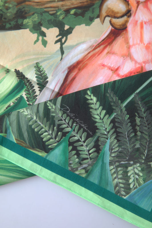 Elegant Multicolor Cotton Square Scarf