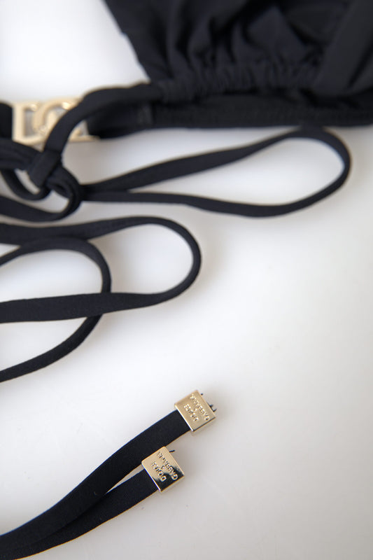 Elegant Black Two-Piece Bikini Swimsuit