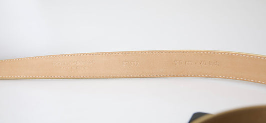 Gold Leather Crystal-Embellished Women's Belt