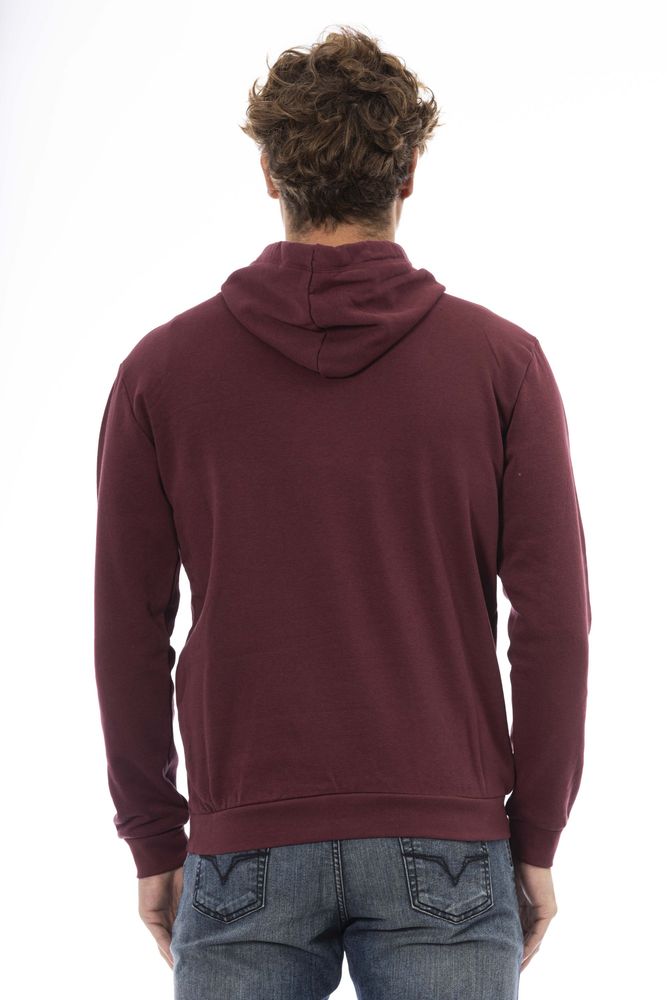 Burgundy Cotton Men Sweater