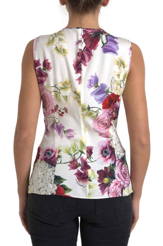 Silk Blend Floral Tank Top - Exquisite Craftsmanship