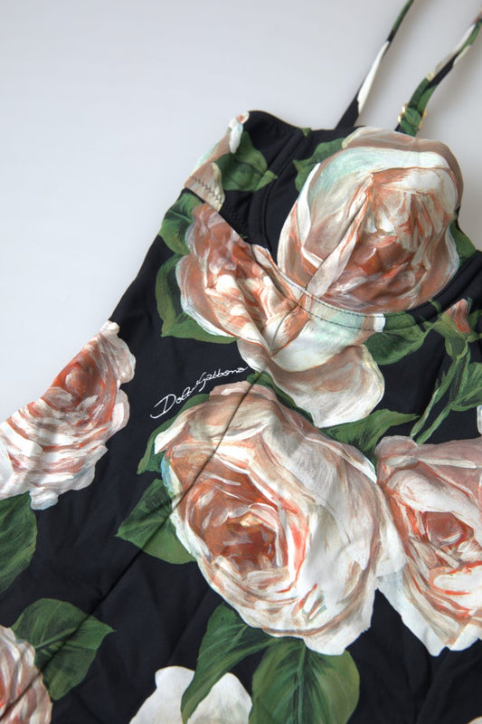 Elegant Floral Print One-Piece Swimsuit