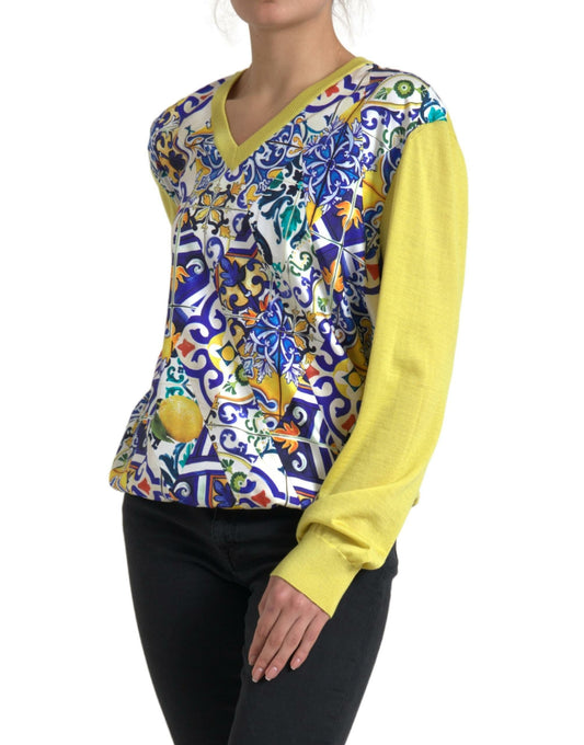 Multicolor Majolica Cashmere Blend Sweater