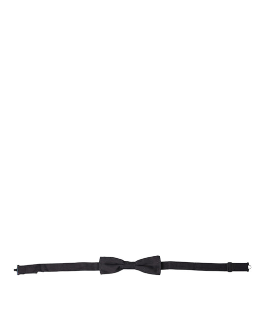 Elegant Black Silk Bow Tie