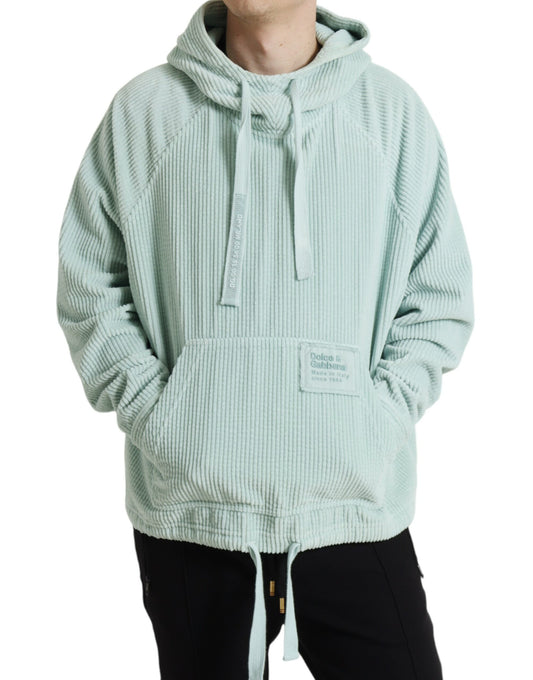 Mint Green Cotton Hooded Sweater
