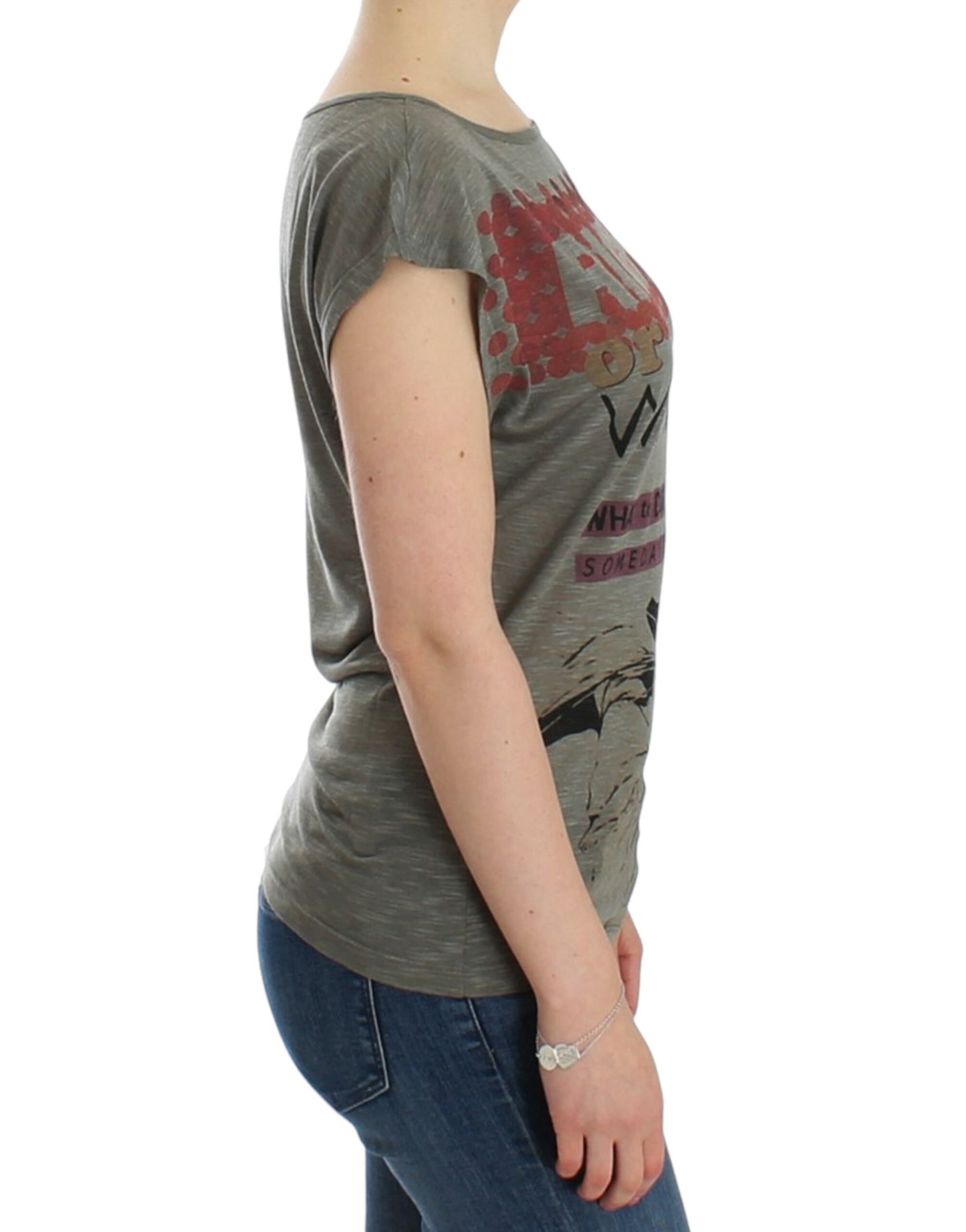 Chic Capsleeve Multicolor Print Top
