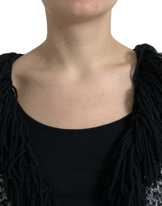 Elegant Cashmere Long Cardigan Cape