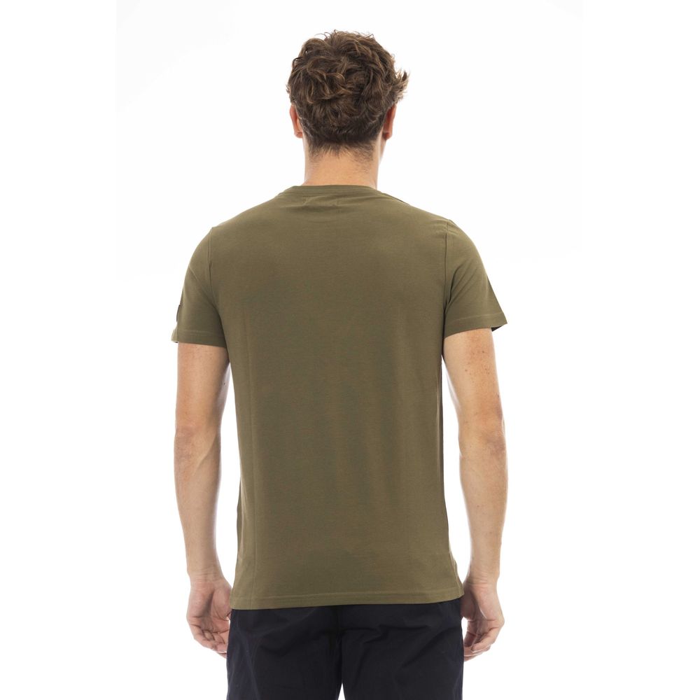 Green Cotton Men T-Shirt