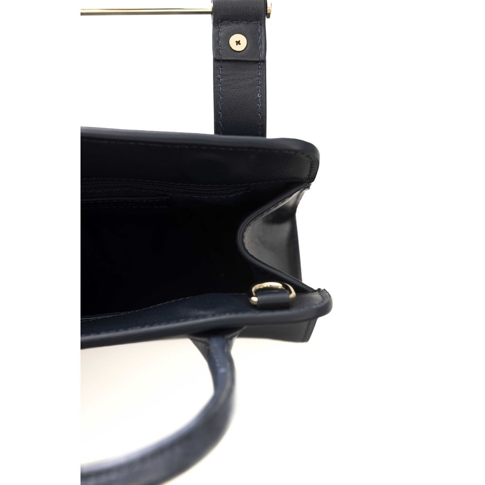 Blue Calf Leather Women Handbag