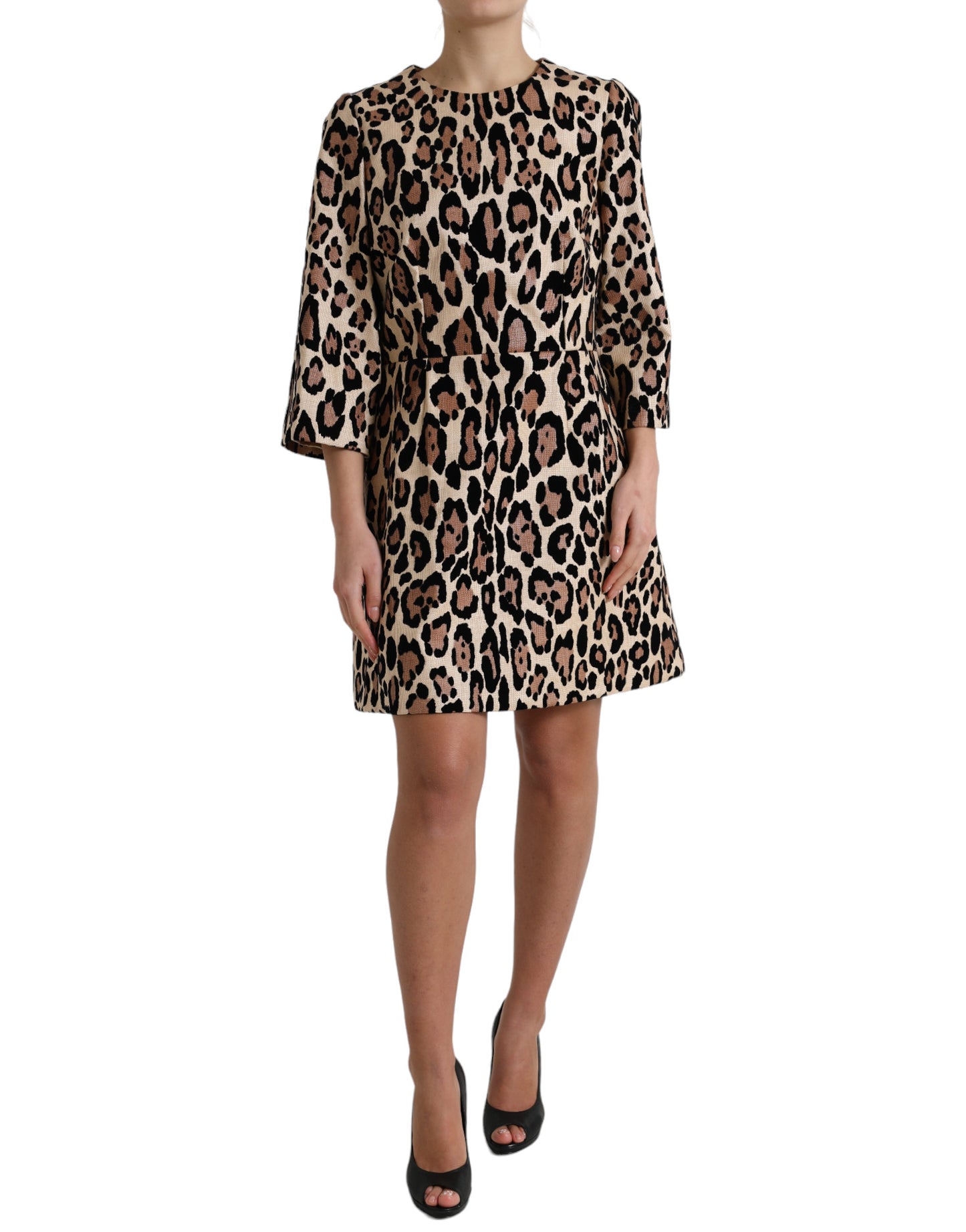 Leopard Print A-Line Mini Dress
