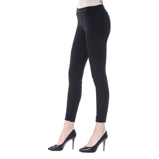 Black Polyester Women's Skinny Pant