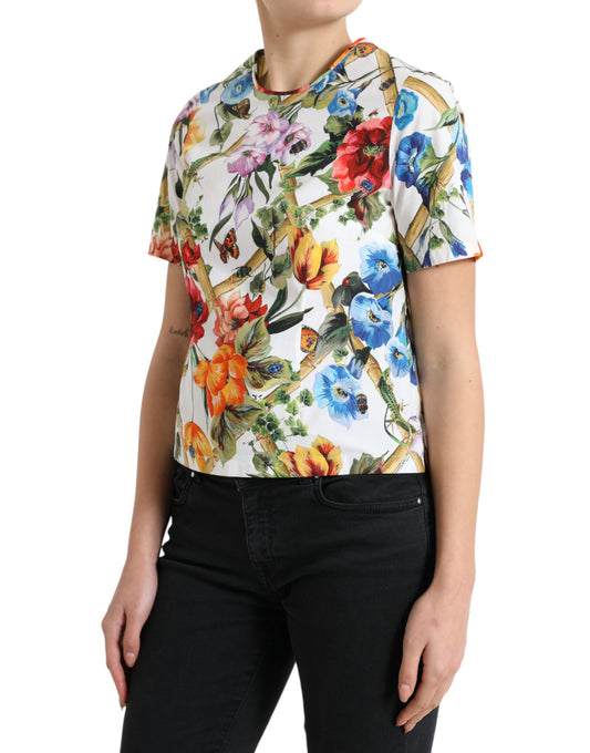 Floral Cotton Round Neck Top