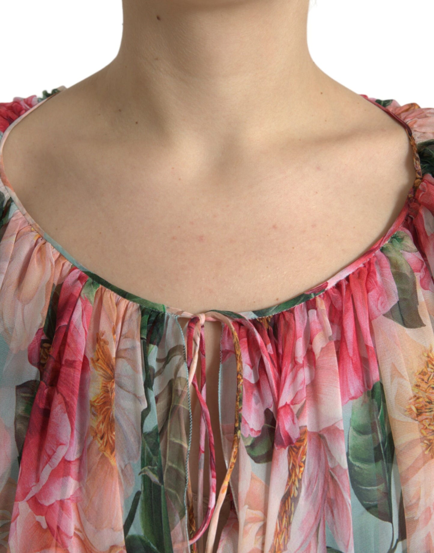 Floral Silk Maxi Dress