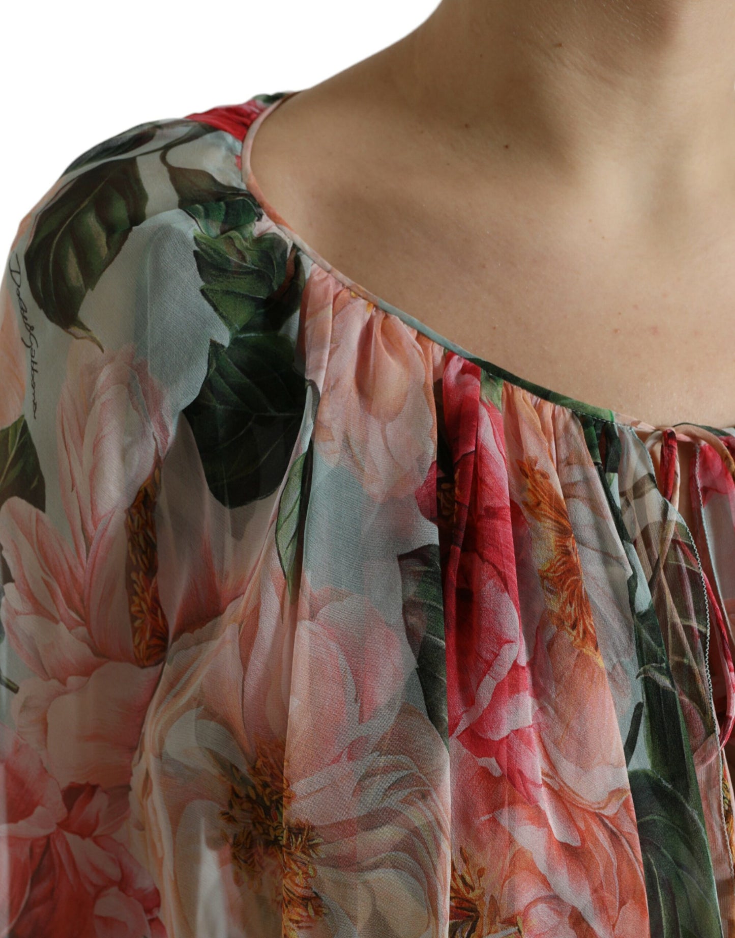 Floral Silk Maxi Dress