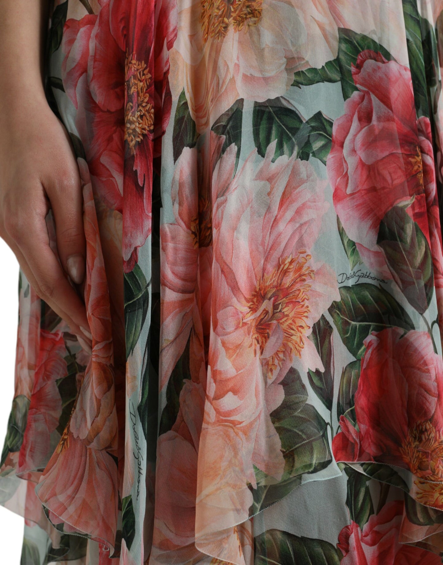 Floral Silk Maxi Dress