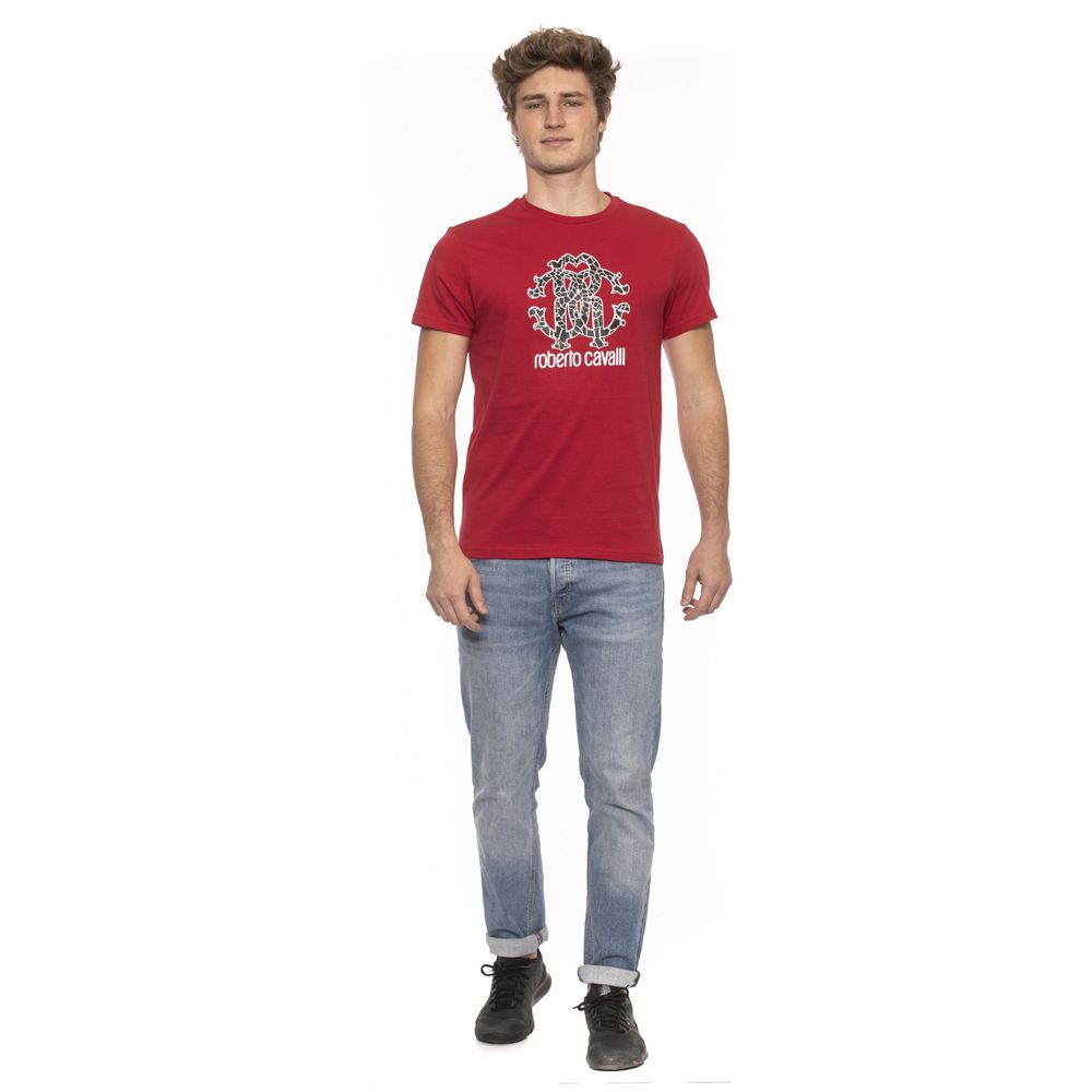 Red Cotton Men T-Shirt