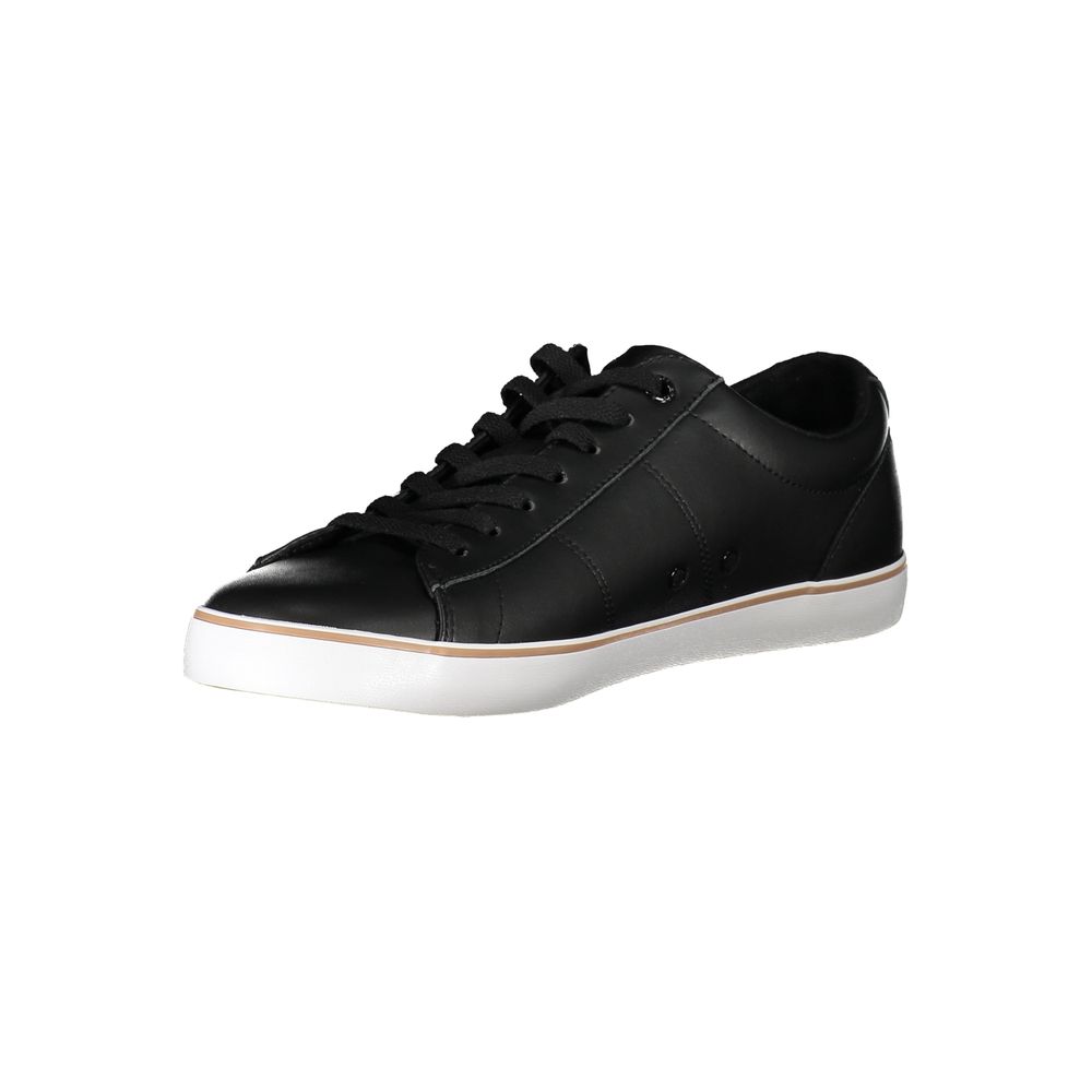 Black Polyester Men Sneaker