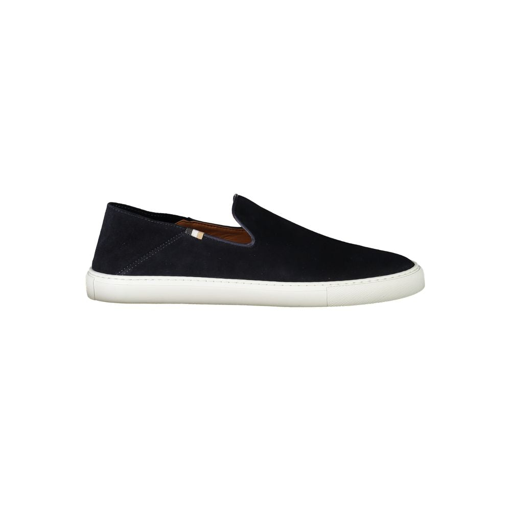 Blue Leather Men Sneaker