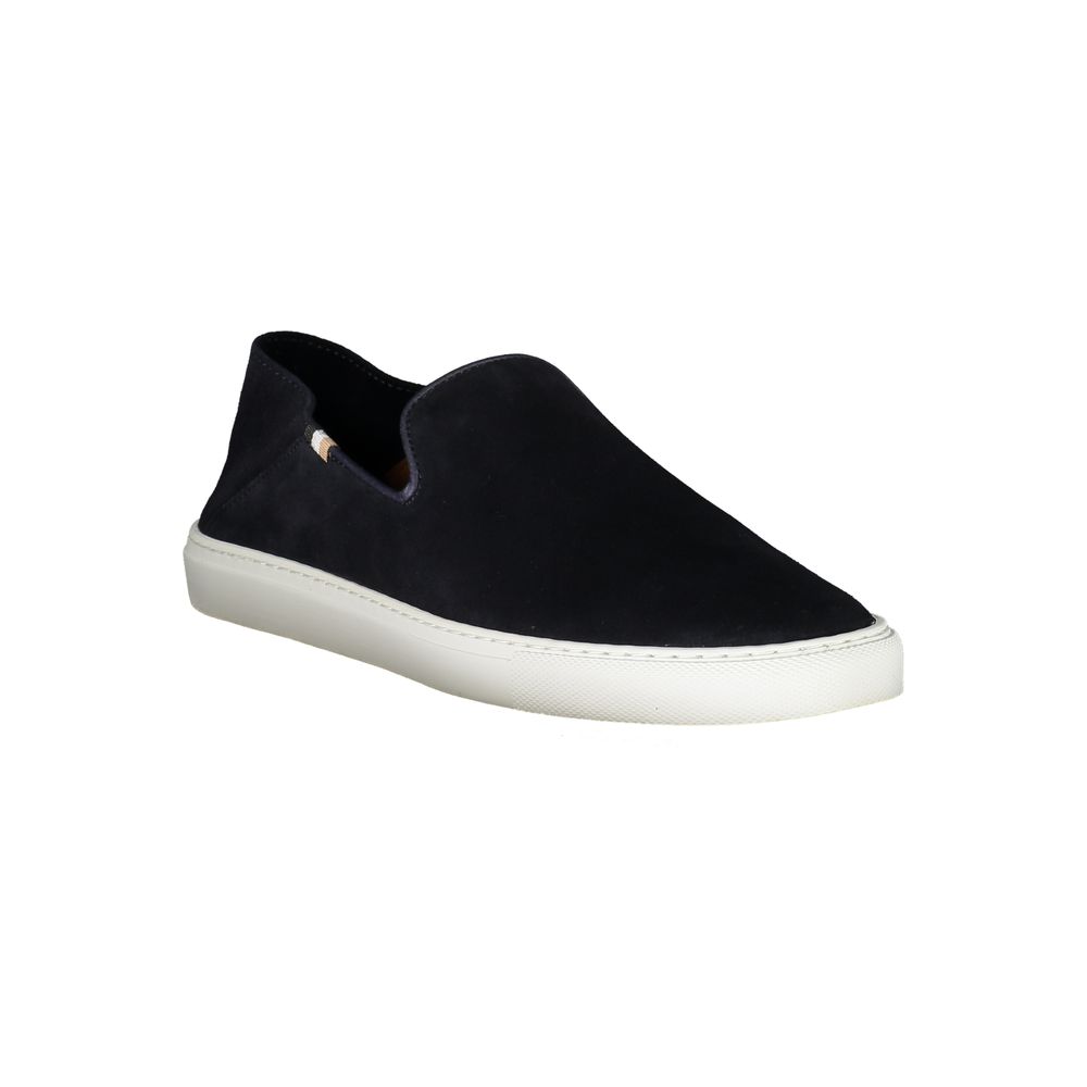 Blue Leather Men Sneaker