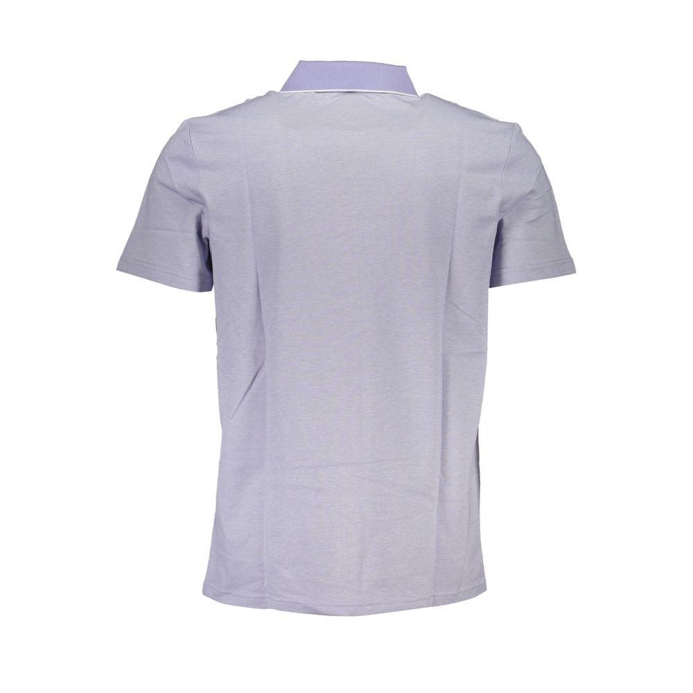 Purple Cotton Men Polo Shirt