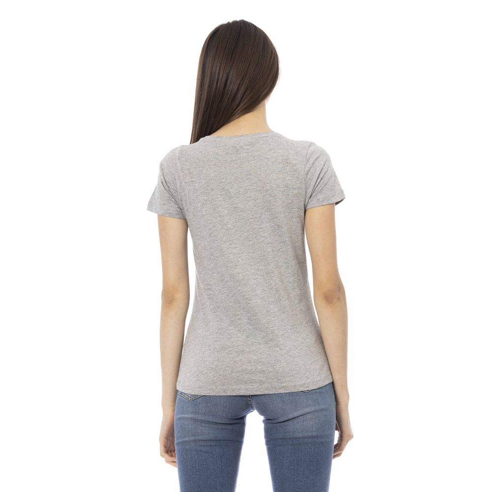 Gray Cotton Women Top