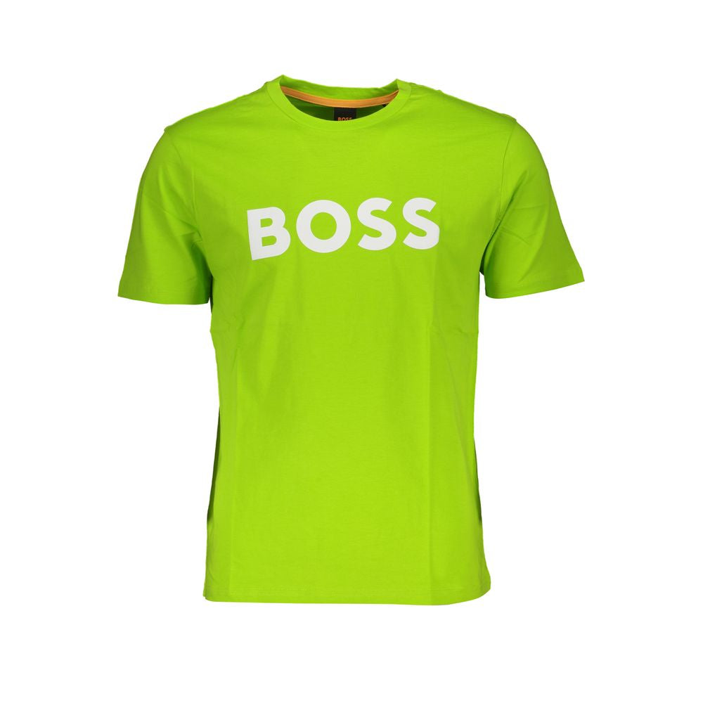 Green Cotton Men TShirt