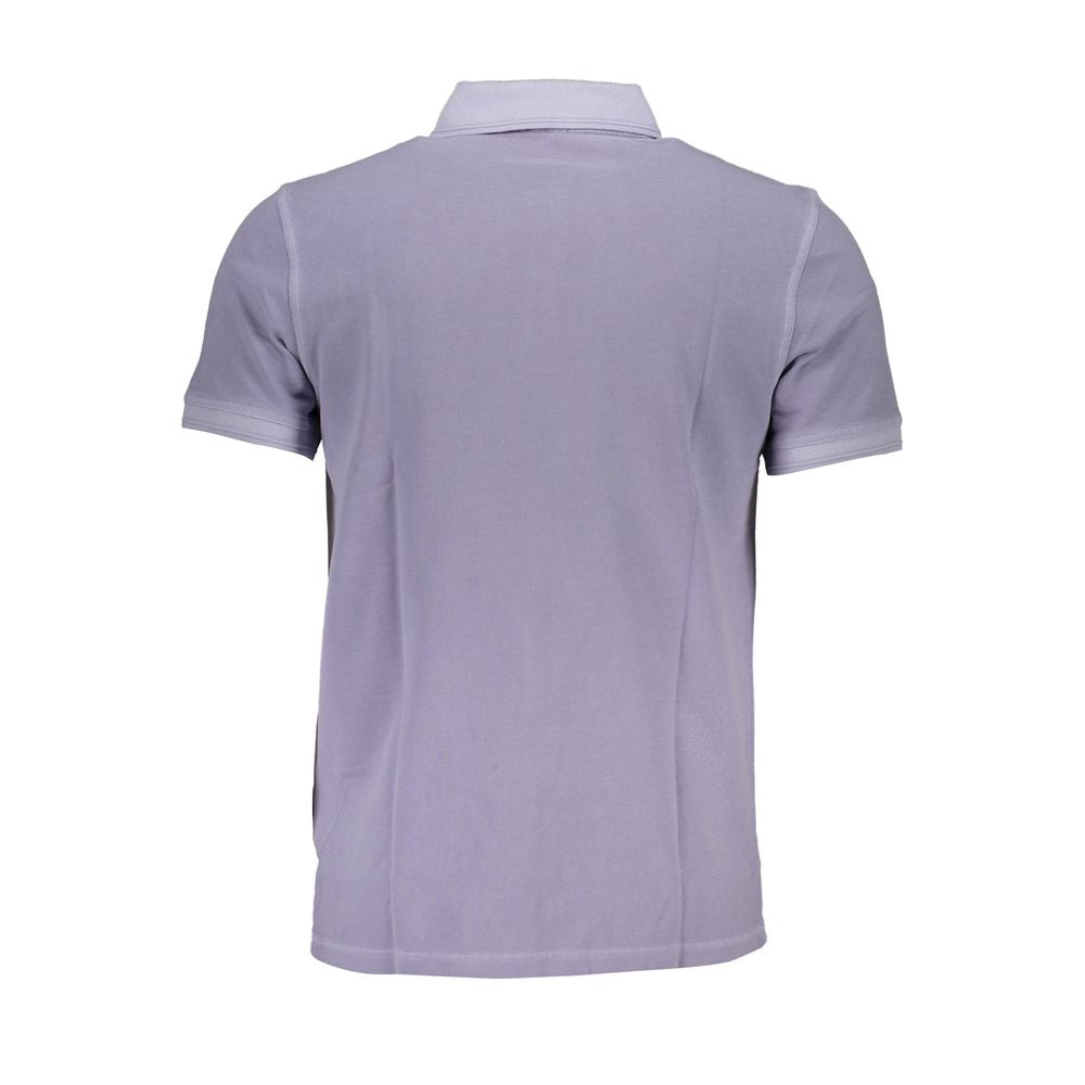 Purple Cotton Men Polo Shirt