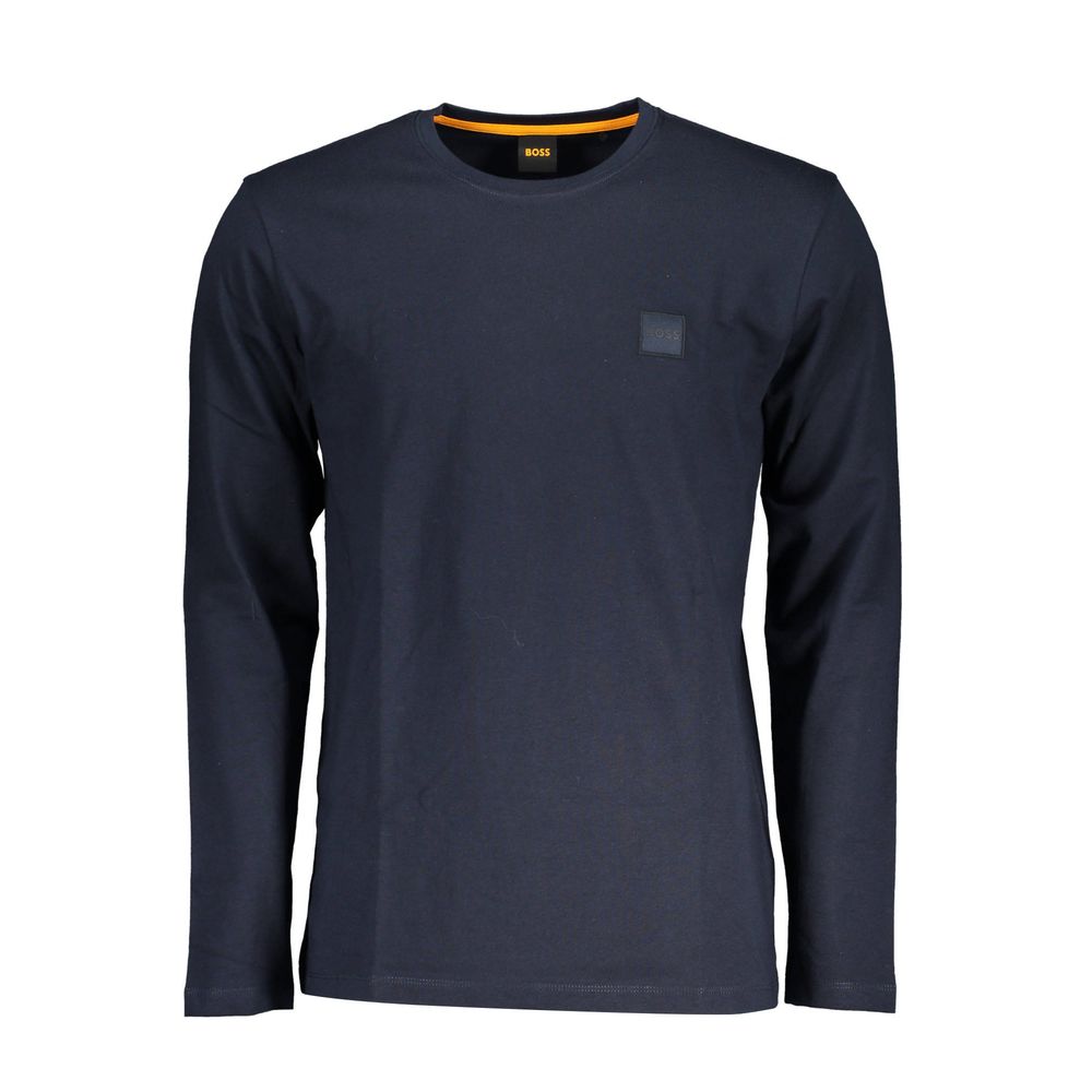 Blue Cotton Men T-Shirt
