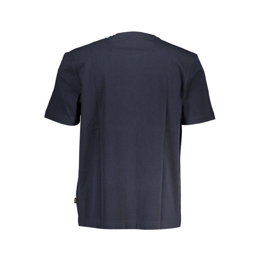 Blue Cotton Men T-Shirt