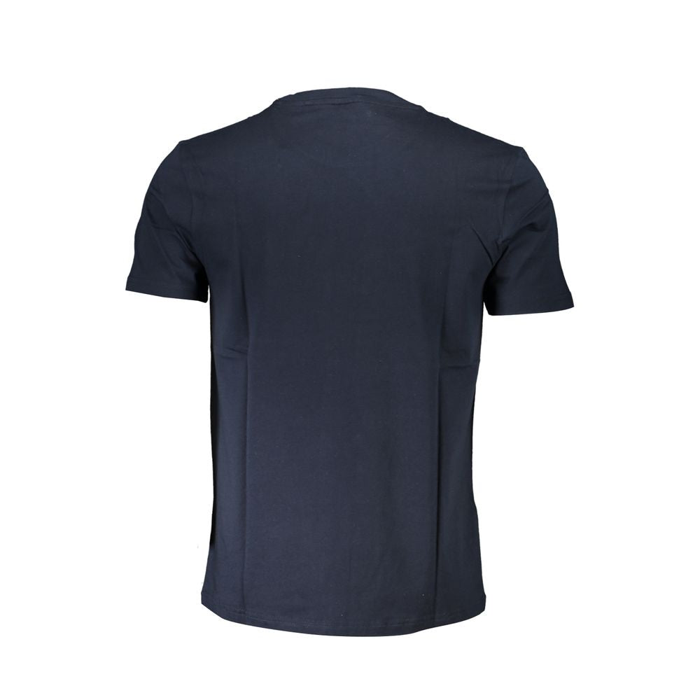 Blue Cotton Men T-Shirt