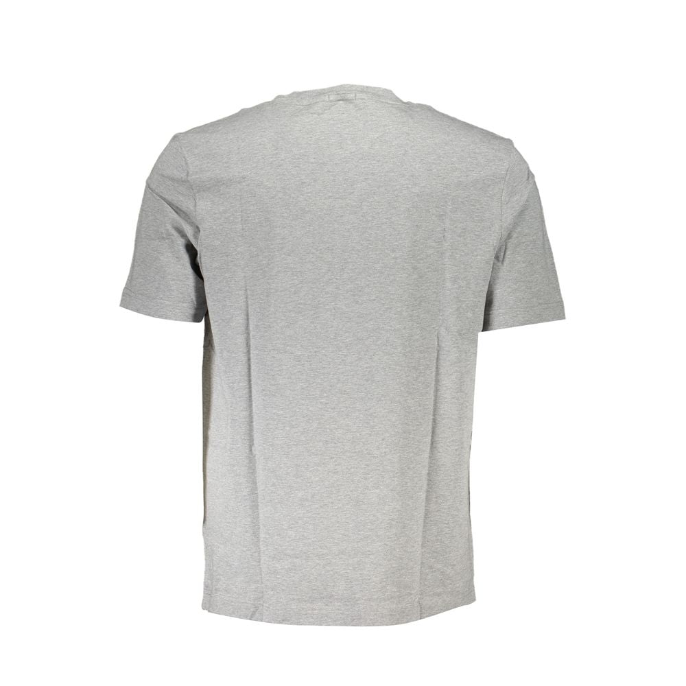 Gray Cotton Men T-Shirt
