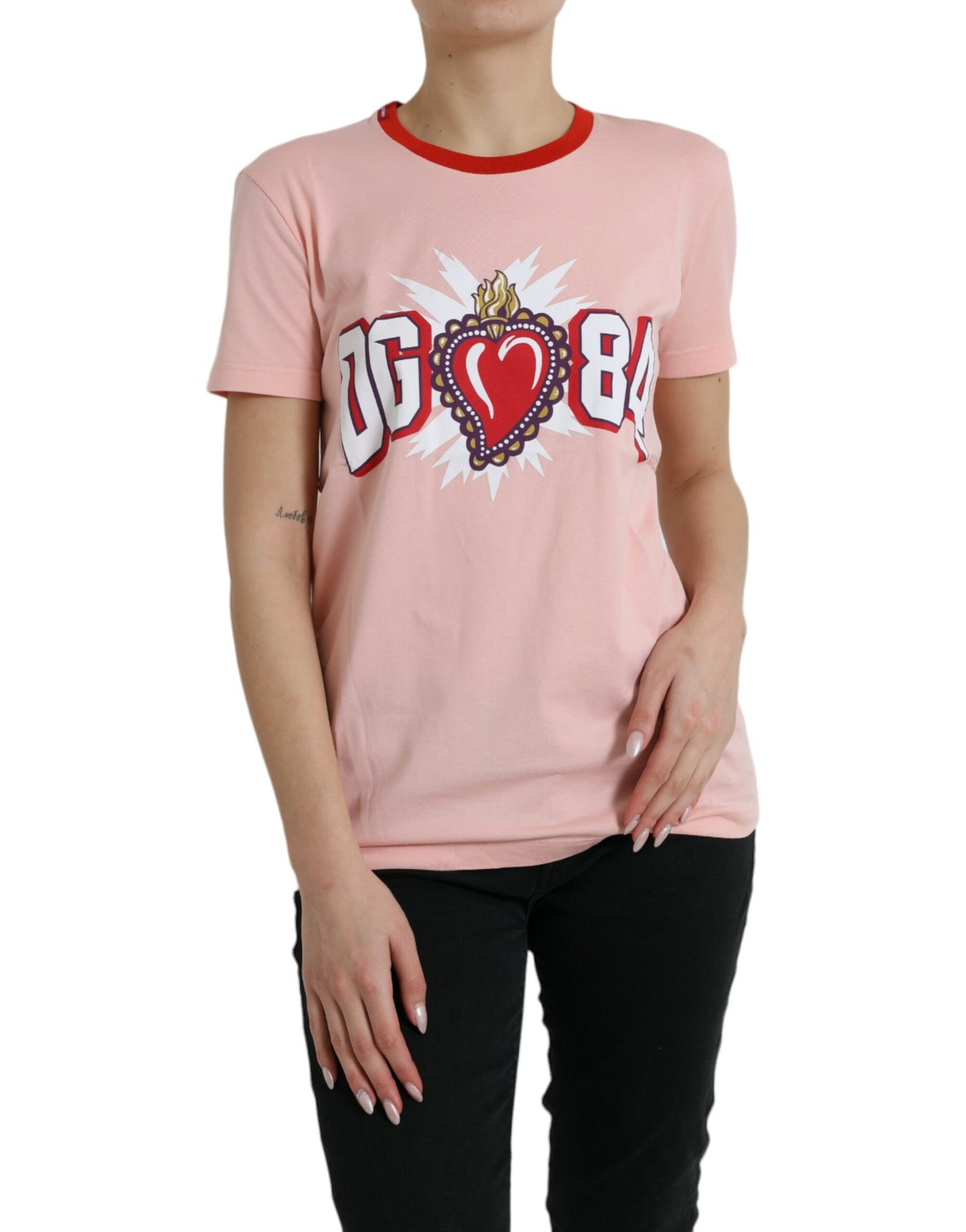 Sacred Heart Cotton Crew Neck Tee