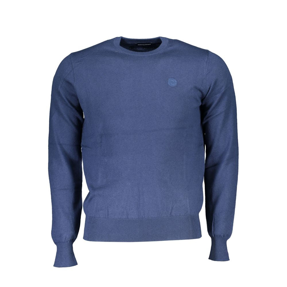 Blue Polyamide Men Sweater