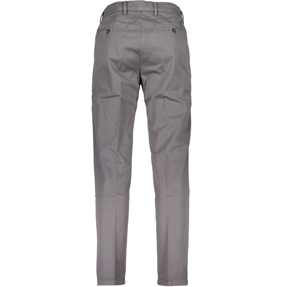 Gray Cotton Men Trouser