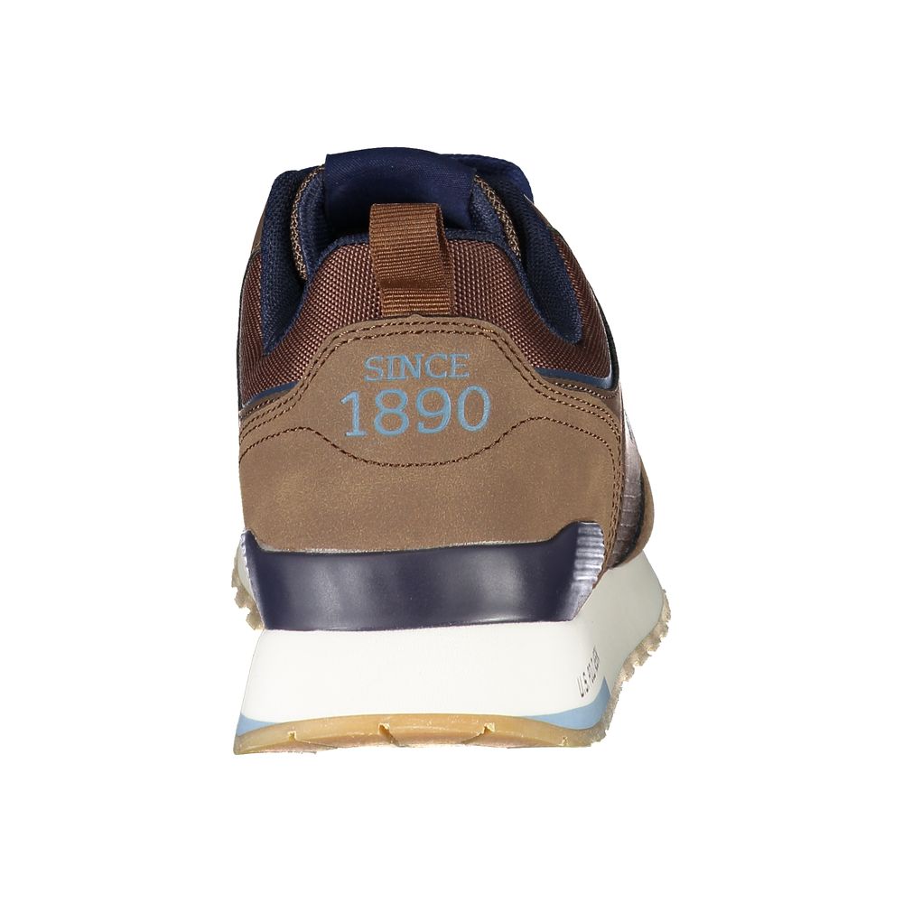 Brown Polyester Men Sneaker