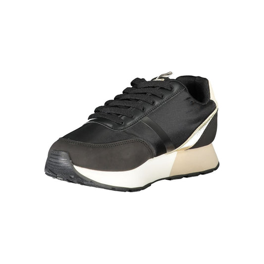 Black Polyester Women Sneaker