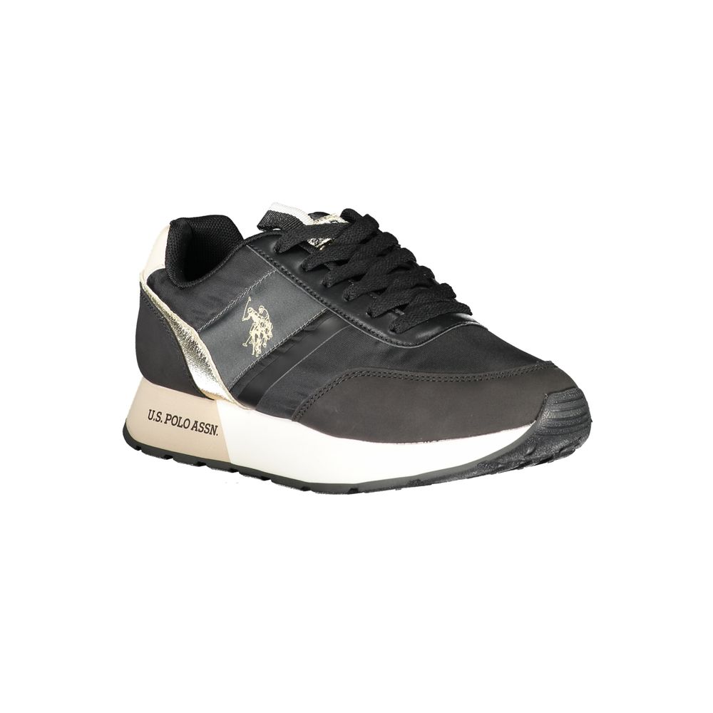 Black Polyester Women Sneaker