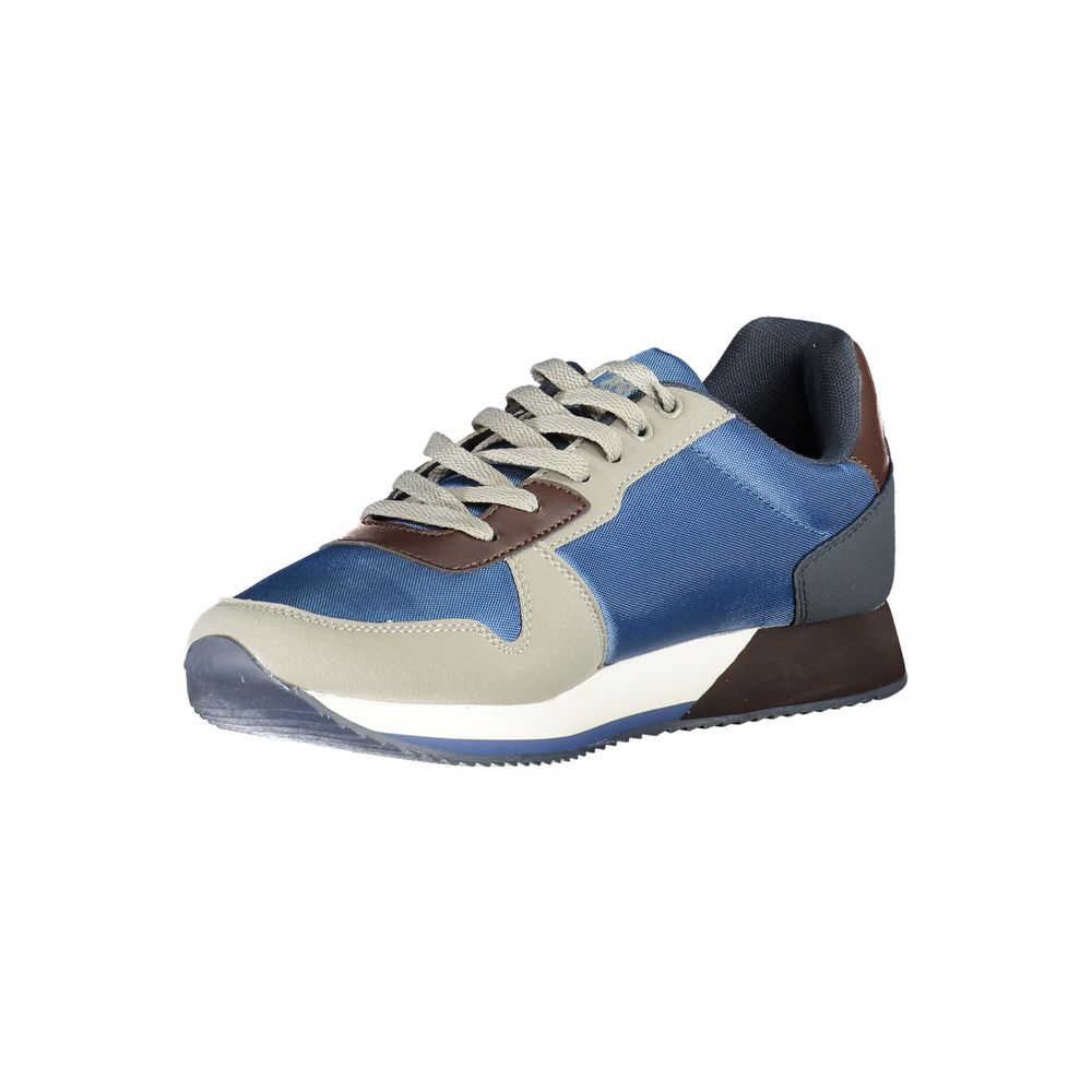 Blue Polyester Men Sneaker