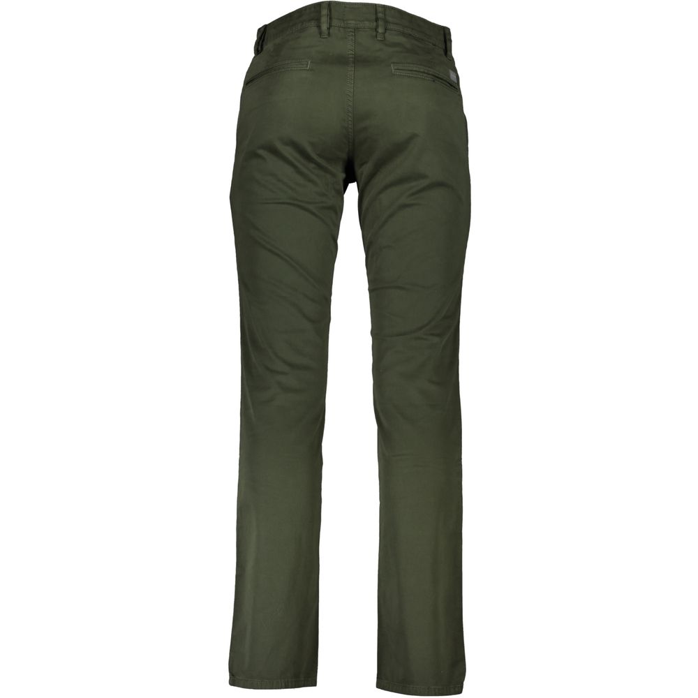 Green Cotton Men Pant
