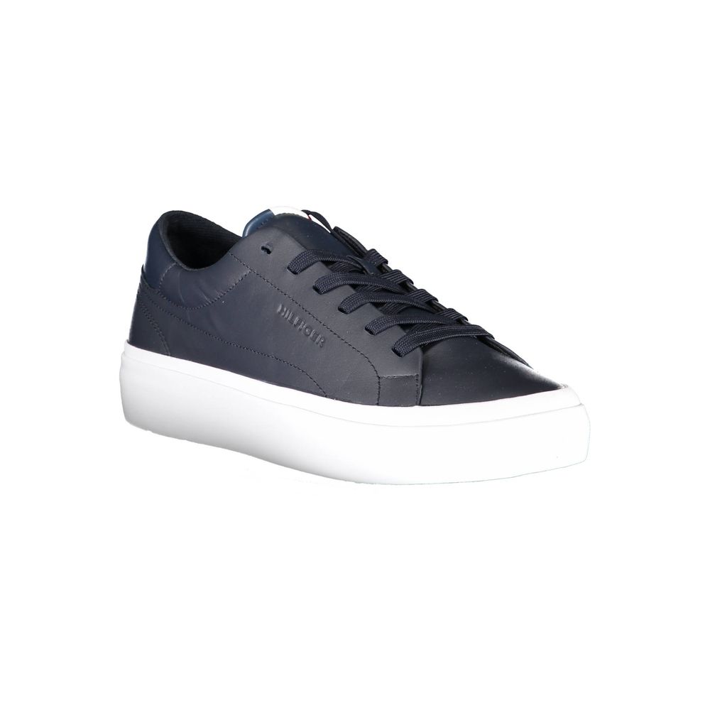 Blue Leather Men Sneaker