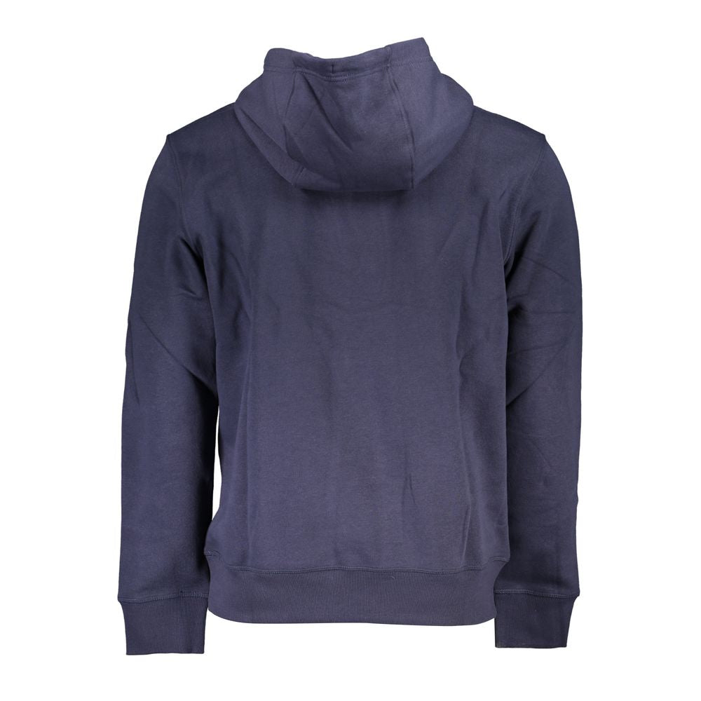 Blue Cotton Men Sweater