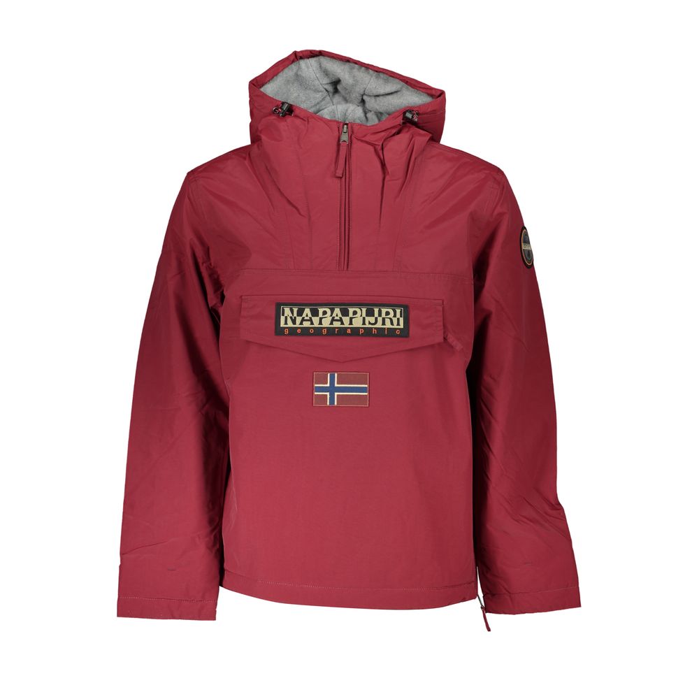 Red Polyamide Men Jacket
