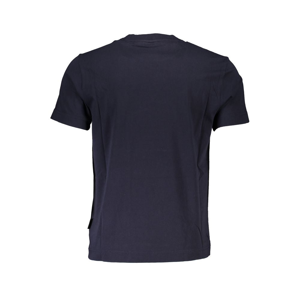 Blue Cotton Men T-Shirt