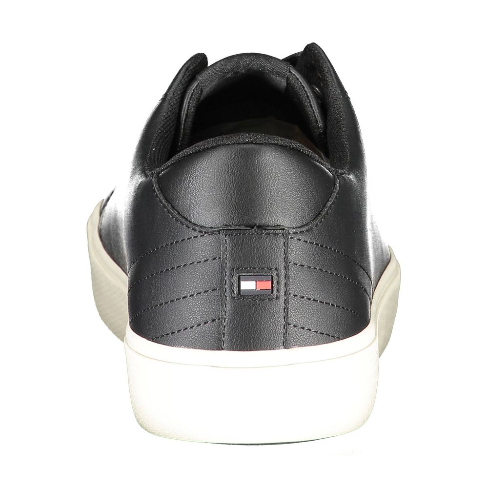 Black Leather Men Sneaker