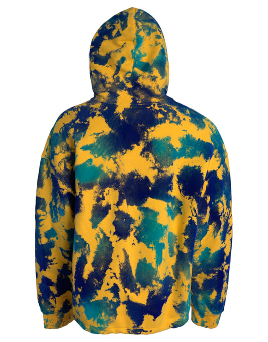 Elegant Multicolor Hooded Pullover Sweater