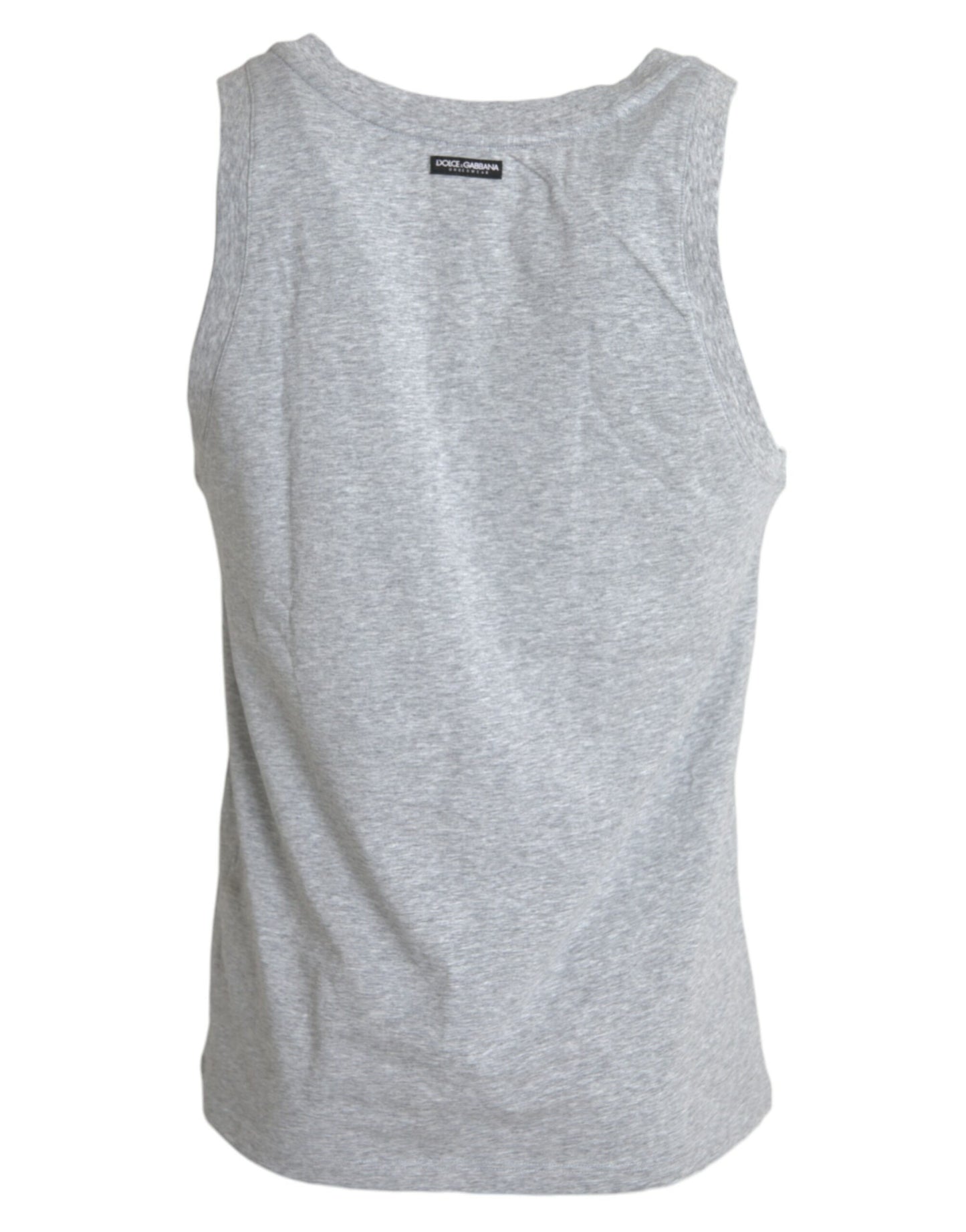 Gray Cotton Stretch Sleeveless Tank Top T-shirt