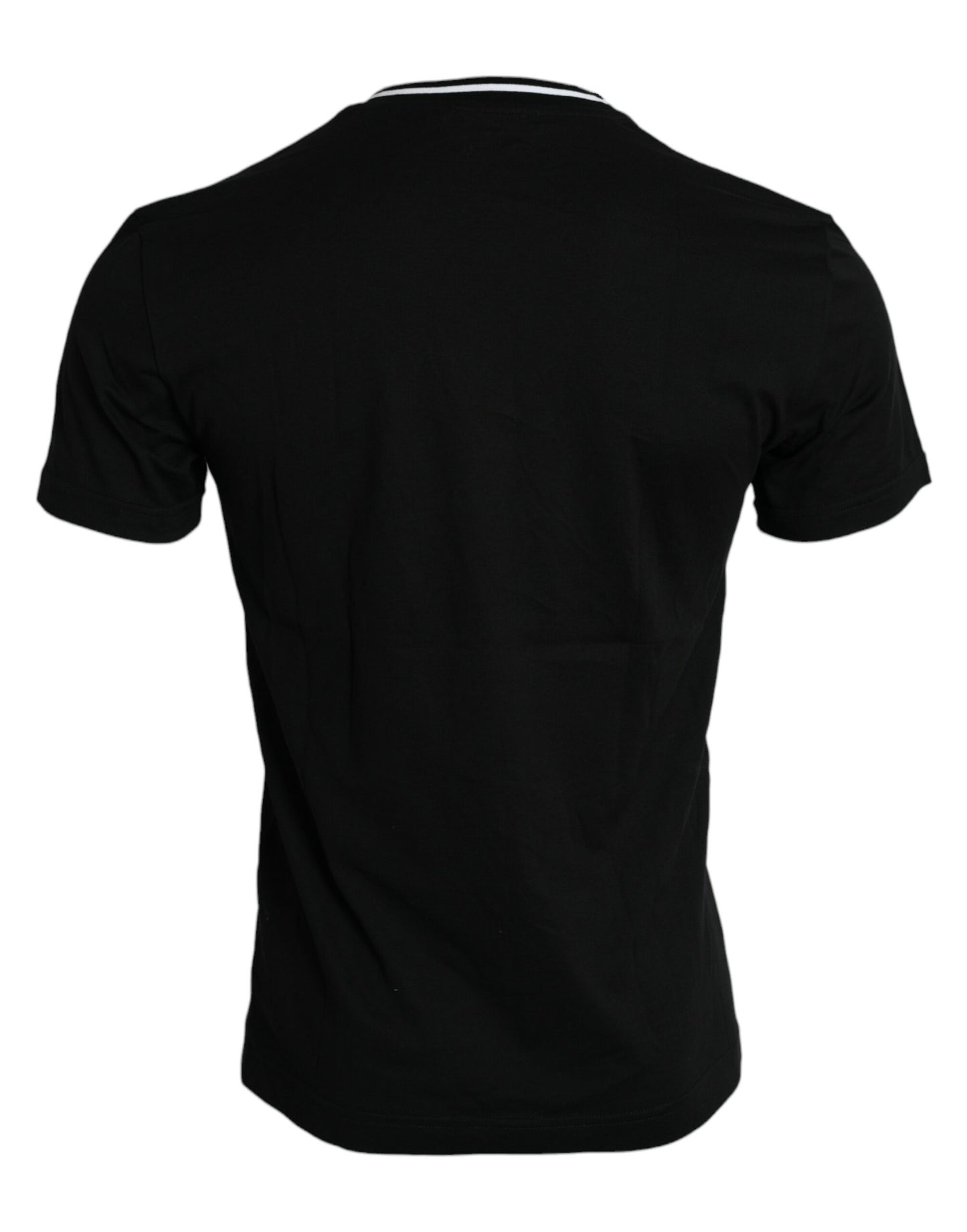 Black Sacred Heart Cotton Crew Neck T-shirt
