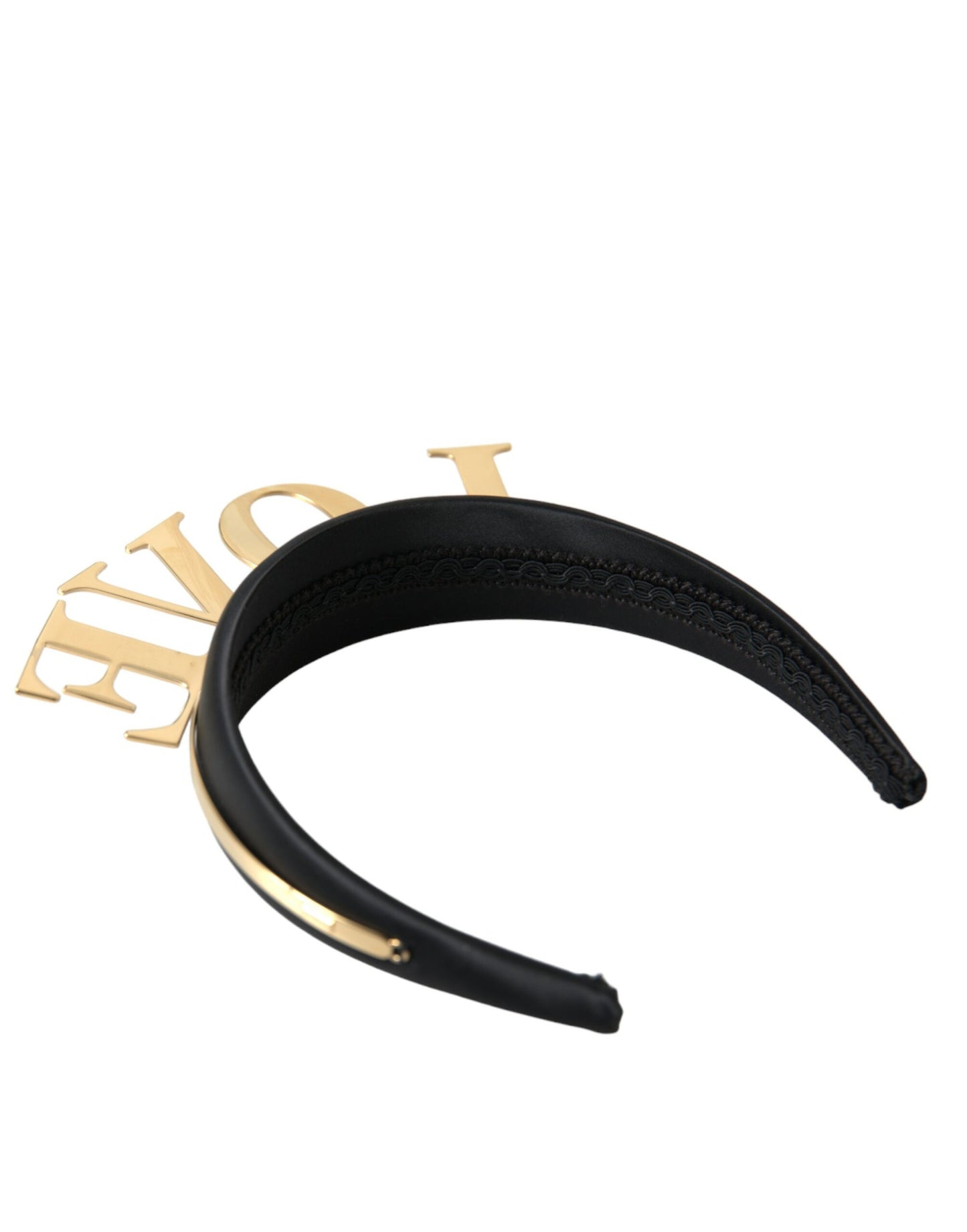 Black Gold Brass LOVE Crown Tiara Women Hairband Diadem