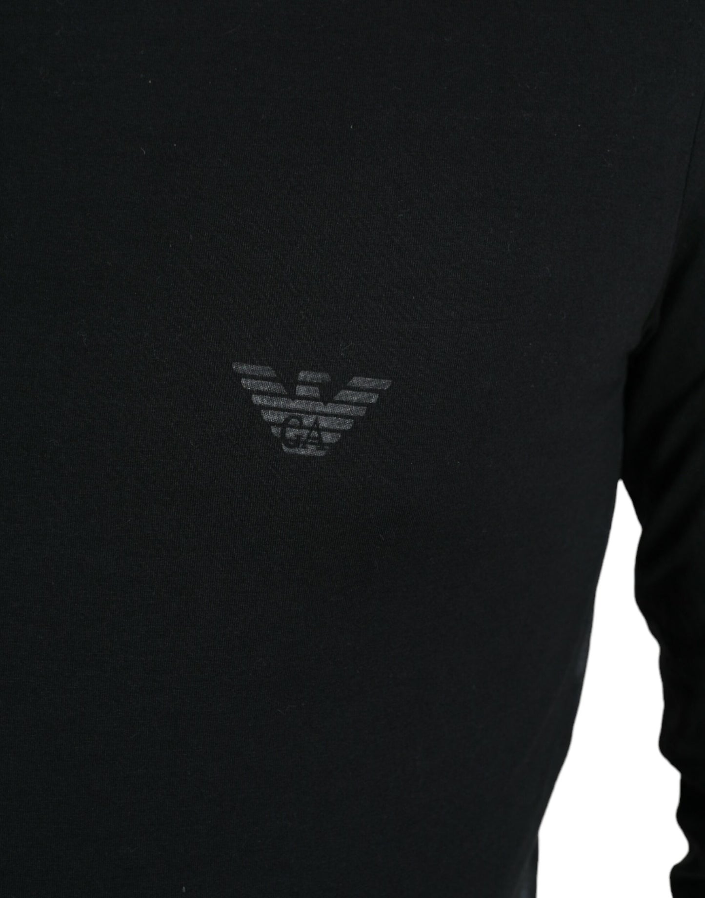 Black Logo Long Sleeves Underwear Pullover Sweater