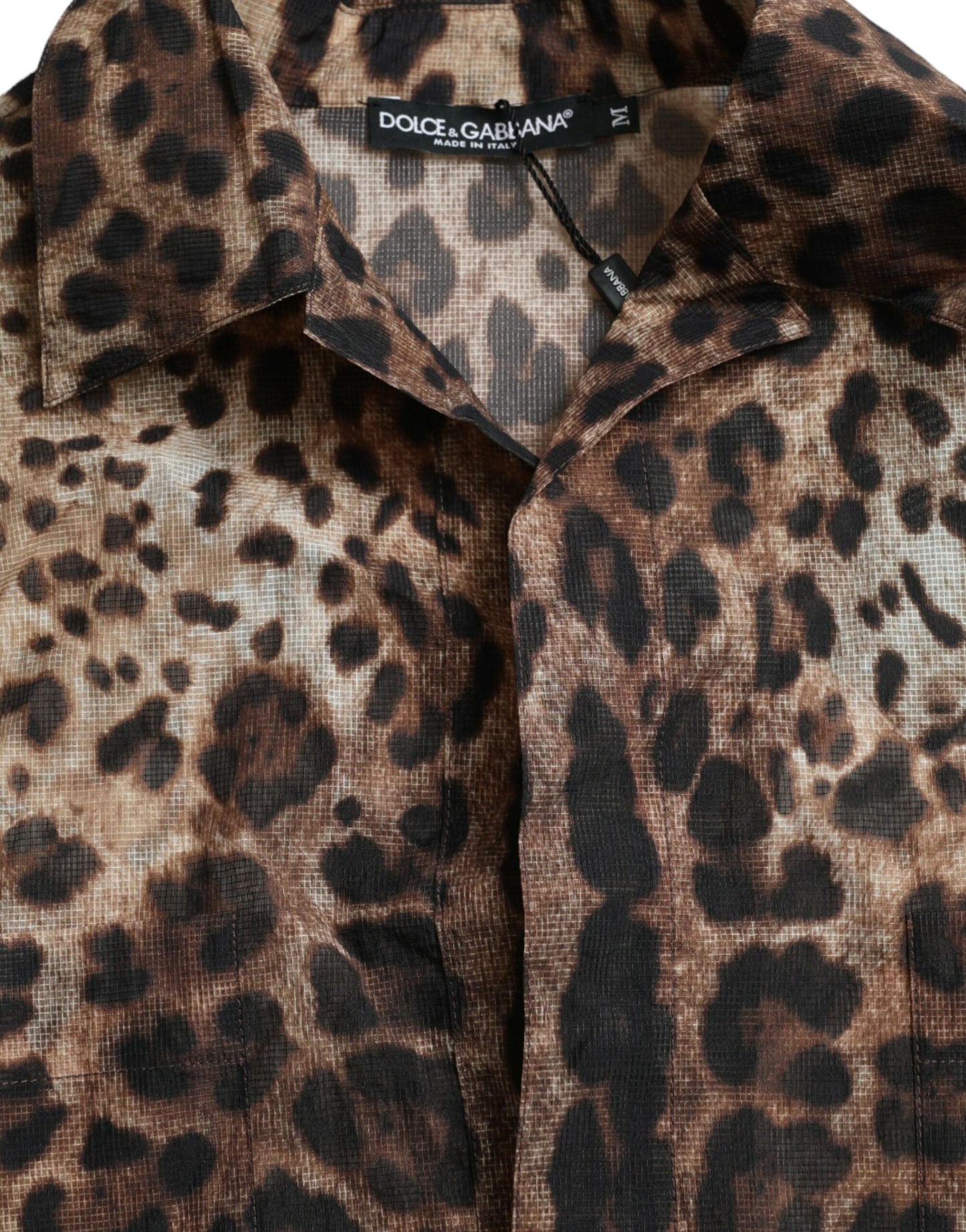 Brown Leopard Button Down Casual Shirt